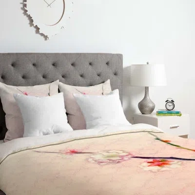 Deny Designs Pale Spring Duvet Cover Set In Pink