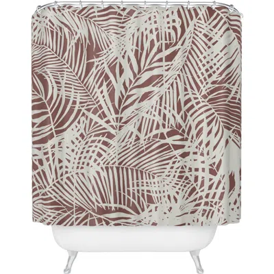 Deny Designs Palm Leaf Mono Shower Curtain