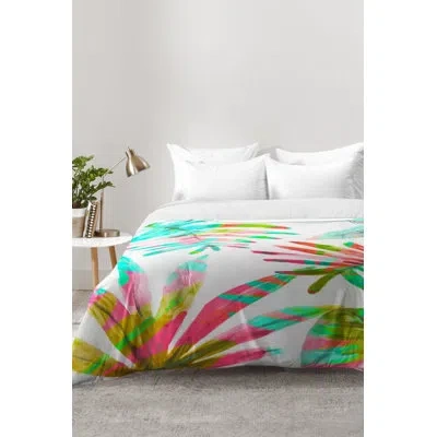 Deny Designs Paradise Palm Comforter Set In White