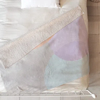 Deny Designs Peach Cobbler Blanket In Gray