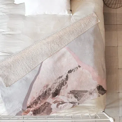 Deny Designs Peak Blanket In Gray;pink