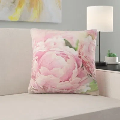 Deny Designs Peonies Throw Pillow