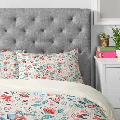 Deny Designs Pimlada Phuapradit Comforter Set In Red,blue,cream