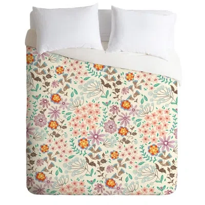 Deny Designs Pimlada Phuapradit Duvet Cover Set In Pink,cream,white