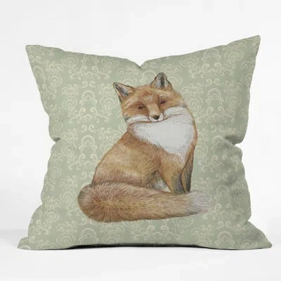 Deny Designs Pimlada Phuapradit Fox Portrait Indoor/outdoor Throw Pillow