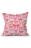Deny Designs Pink Bows Accent Pillow In Pink