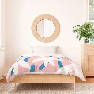 Deny Designs Pink/blue Standard Cotton Comforter In Blue;pink