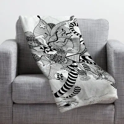 Deny Designs Play Throw Blanket In Black;white