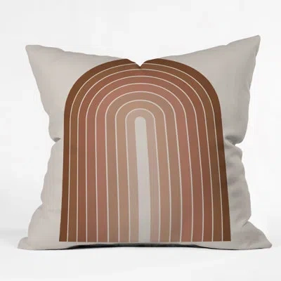 Deny Designs Poems Gradient Arch Earth Outdoor Square Pillow Cover & Insert