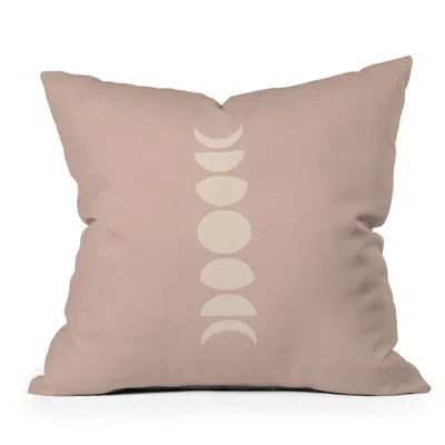 Deny Designs Poems Minimal Moon Phases Outdoor Square Pillow Cover & Insert