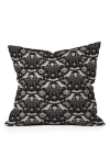 Deny Designs Poesie Garden Throw Pillow In Black
