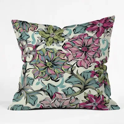 Deny Designs Polyester Throw Pillow In Floral 2