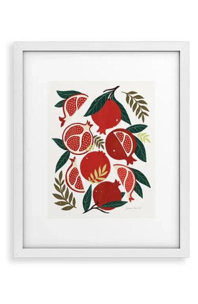 Deny Designs Pomegranates Pattern Framed Art Print In Multi
