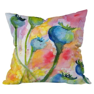 Deny Designs Poppy Pods Outdoor Throw Pillow