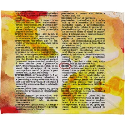 Deny Designs Pretty Dictionary Art Blanket In Yellow