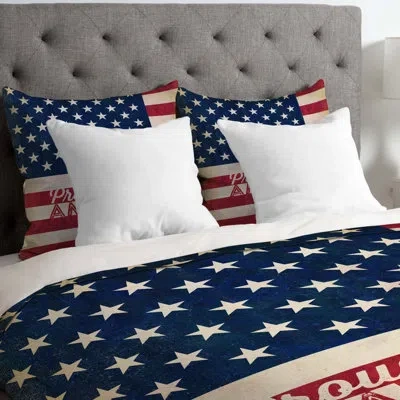 Deny Designs Proud To Be An American Flag Lightweight Duvet Cover