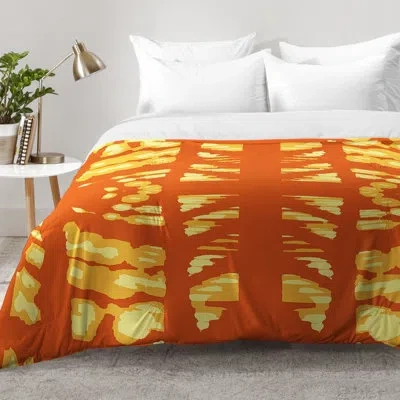 Deny Designs Pumpkin Latte Comforter Set In Orange