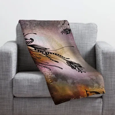 Deny Designs Purple Rain Throw In Gray;orange
