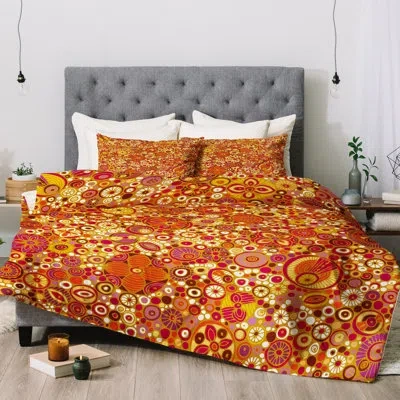 Deny Designs Ramos Juno Comforter Set In Orange,red