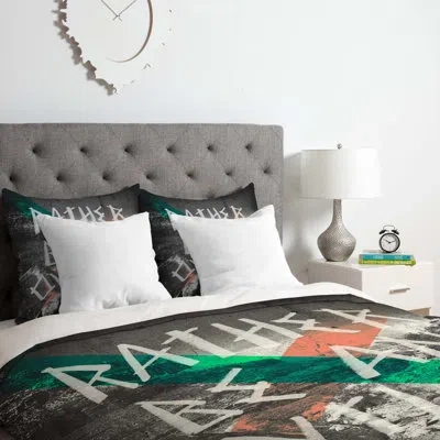 Deny Designs Rather Be An Outlaw Duvet Cover Set In Gray