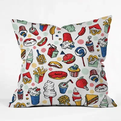 Deny Designs Raven Jumpo Food Fair Indoor/outdoor Throw Pillow