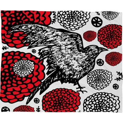 Deny Designs Raven Rose Throw In Red