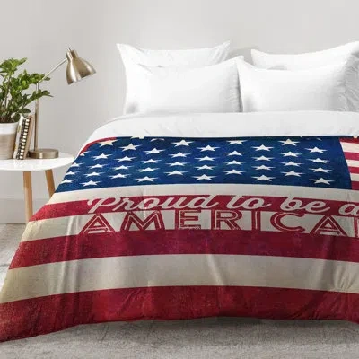 Deny Designs Red Microfiber Traditional Comforter Set