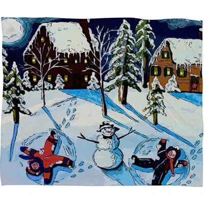 Deny Designs Renie Britenbucher Snow Angels Throw In Blue