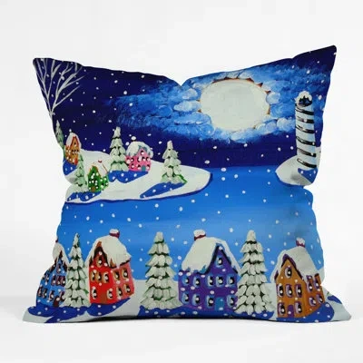 Deny Designs Renie Britenbucher Snowy Shoreline Throw Pillow