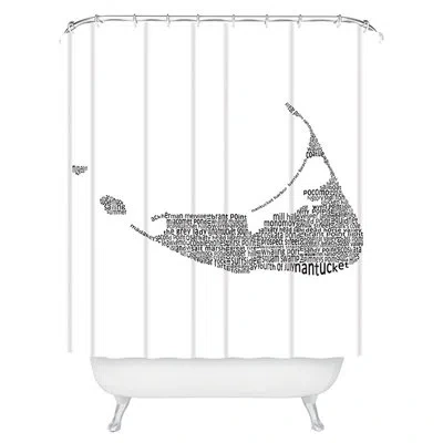 Deny Designs Restudio Designs Nantucket Shower Curtain Single + Hooks