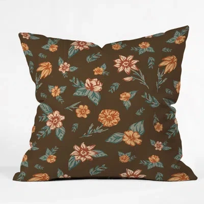 Deny Designs Retro Vintage Florals Indoor/outdoor Throw Pillow