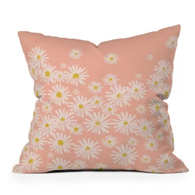 Deny Designs Reversible Throw Pillow In White;pink