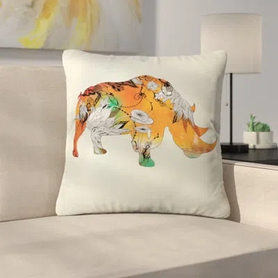 Deny Designs Rhino Throw Pillow