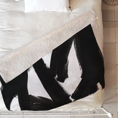 Deny Designs Rhythm Blanket In Black