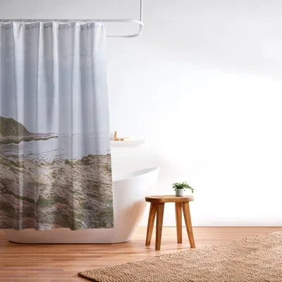 Deny Designs Rocky Beachside Shower Curtain In Brown