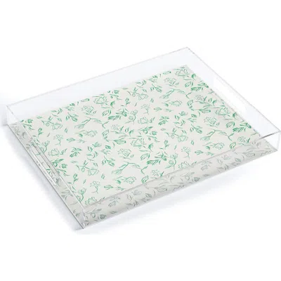 Deny Designs Romantic Green Acrylic Tray