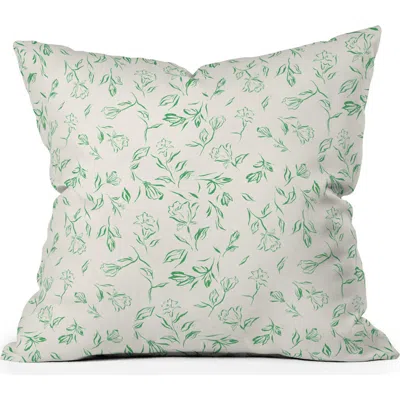 Deny Designs Romantic Green Throw Pillow