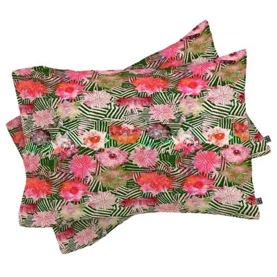 Deny Designs Rose Collection Pillowcase In Pink