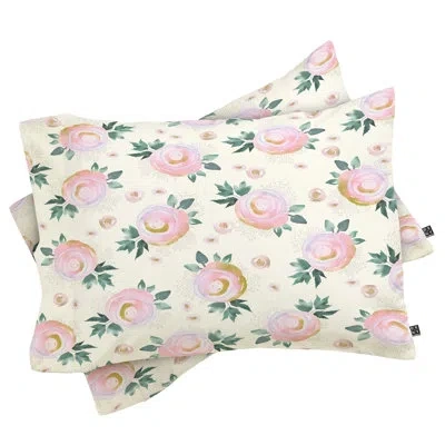 Deny Designs Rose Pillowcase In Pink