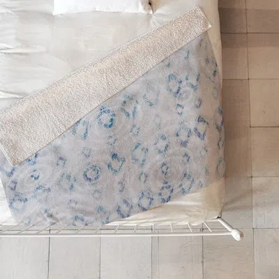 Deny Designs Rosebudstudio Dance With Me Sherpa Fleece Throw Blanket In Blue