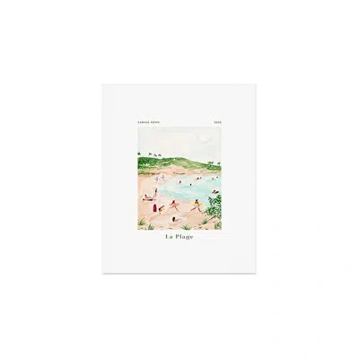 Deny Designs Sabina Fenn Illustration Beach Day Poster Print Framed Art Print In Does Not Apply,frameless Print
