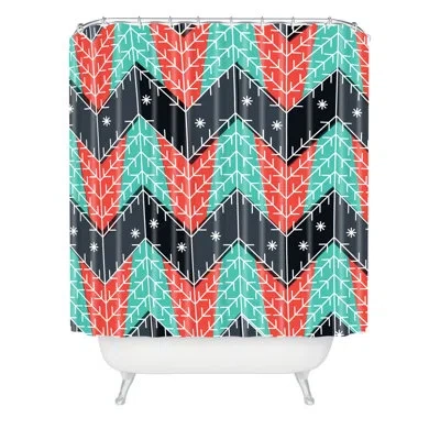 Deny Designs Sam Osborne Christmas Trees Single Shower Curtain