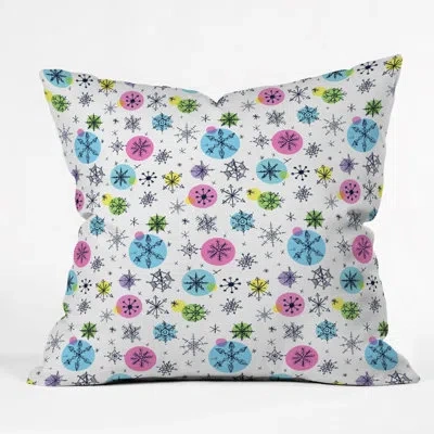 Deny Designs Sam Osborne Snowflake Doodles Throw Pillow