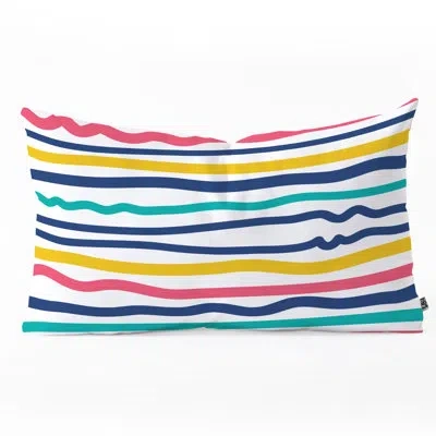 Deny Designs Sam Osborne Wiggle Stripes Oblong Lumbar Pillow