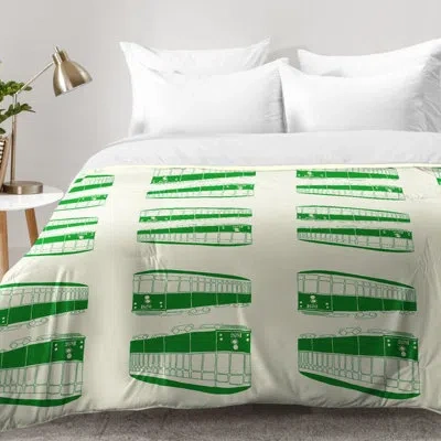 Deny Designs San Fran Trolley Comforter Set In Green