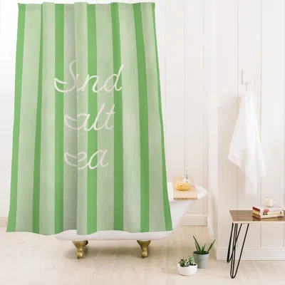 Deny Designs Sand Salt Sea Shower Curtain In Pink