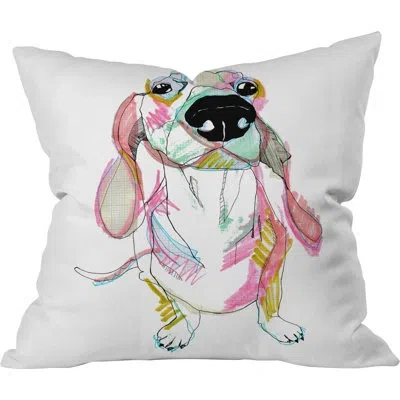 Deny Designs Sausage Dog Outdoor Throw Pillow