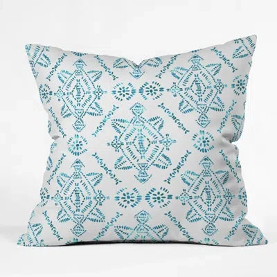 Deny Designs Schatzi Reeve Indoor/outdoor Throw Pillow In Blue