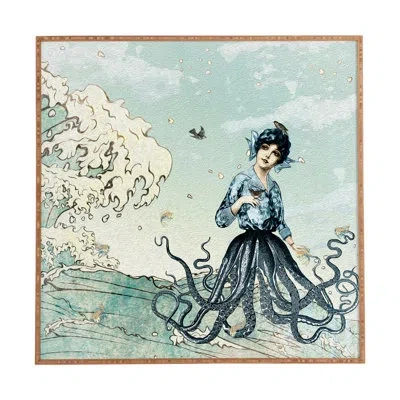 Deny Designs Sea Fairy By Belle13 Framed Graphic Art In Blue