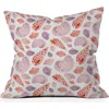 Deny Designs Seashell Square Throw Pillow In Orange